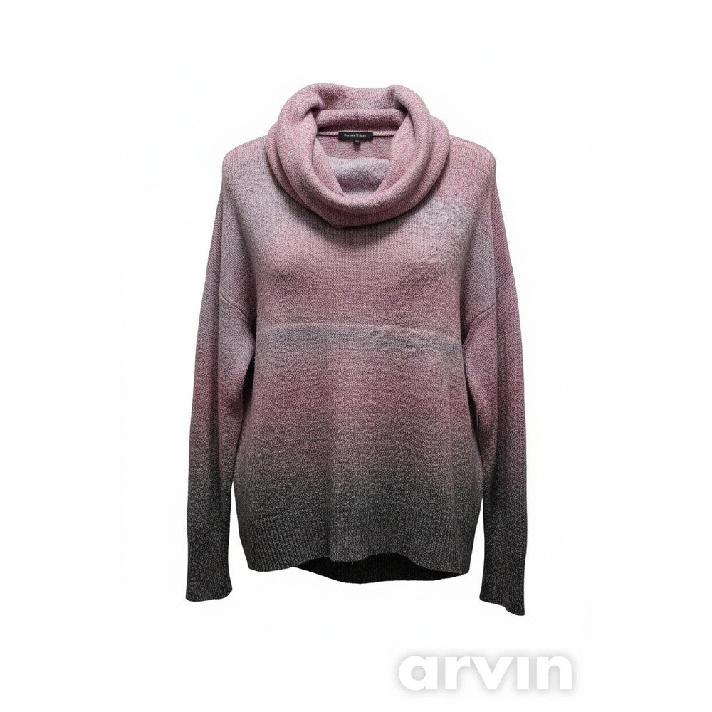 American Eagle Outfitters Ombre Cowl Neck Sweater Pink Grey XS Sparkle Knit